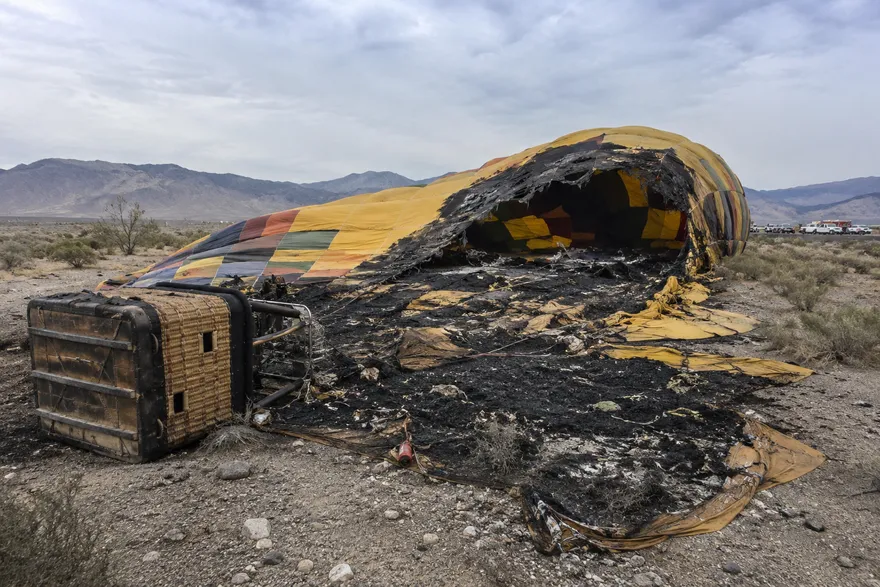 美國內華達州熱氣球墜毀起火　10人受傷送醫、多人嚴重燒傷