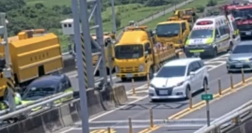 台65線土城段5車連環撞　1人輕傷回堵10公里