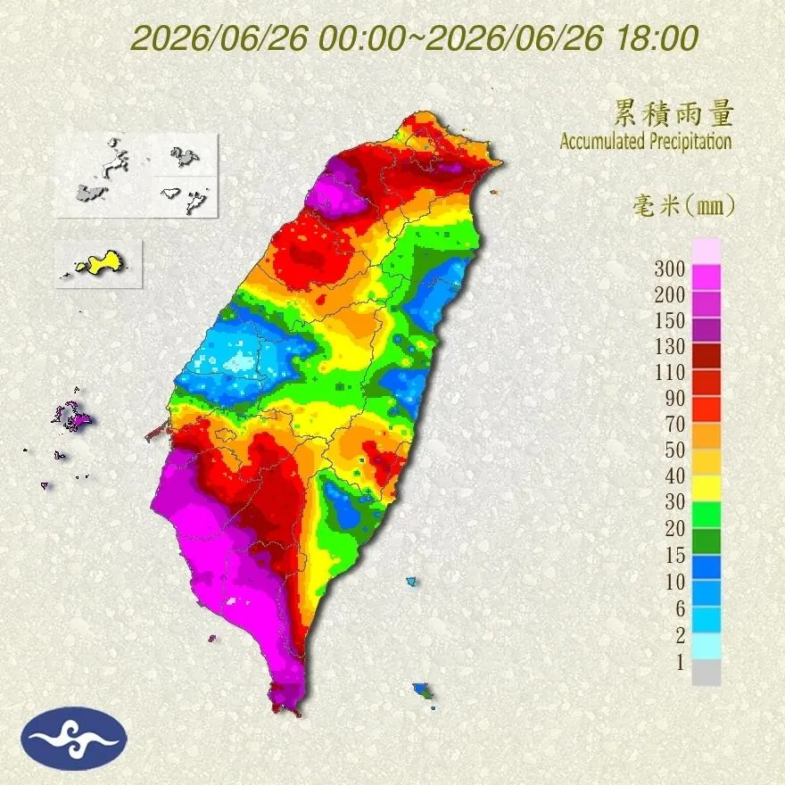 雨多到發紫！豪雨續炸北南　20縣市防淹水、雷擊