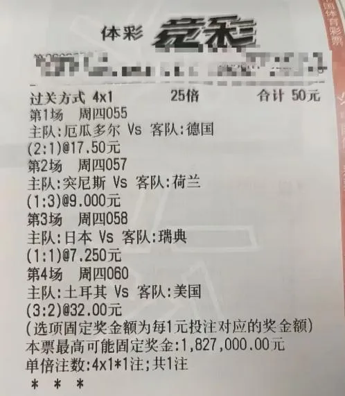 235元搏中854萬！廣西彩迷神準命中4場世足賽比分　網喊：大神