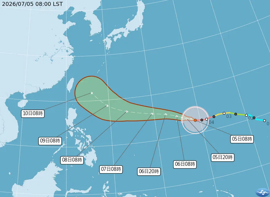 巴威颱風7/10、11最靠近台　北部、宜蘭雨最劇烈