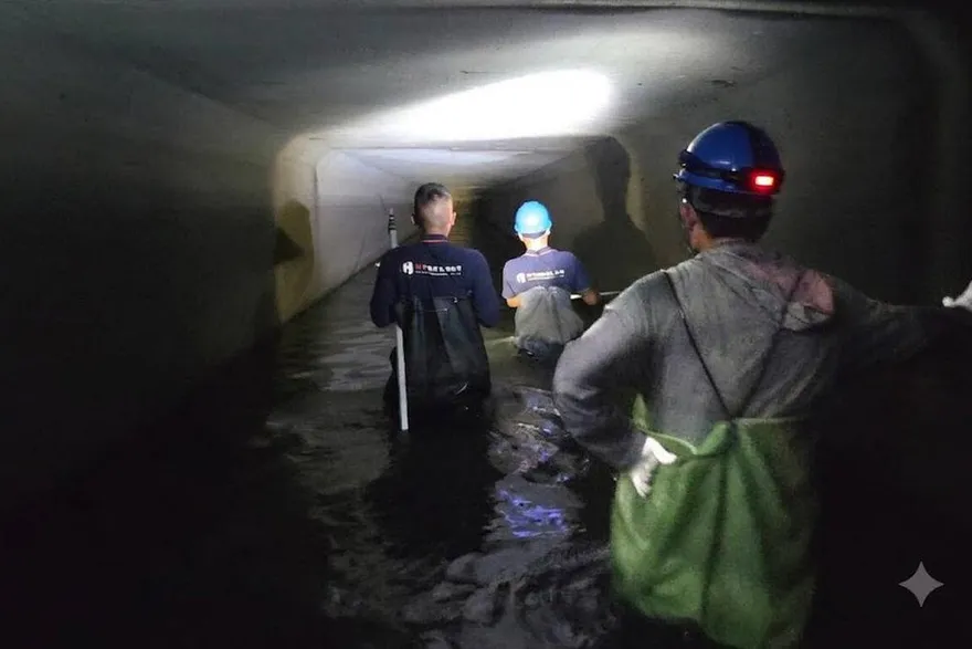 備戰巴威颱風來襲　台南下水道縱走巡檢加速清淤