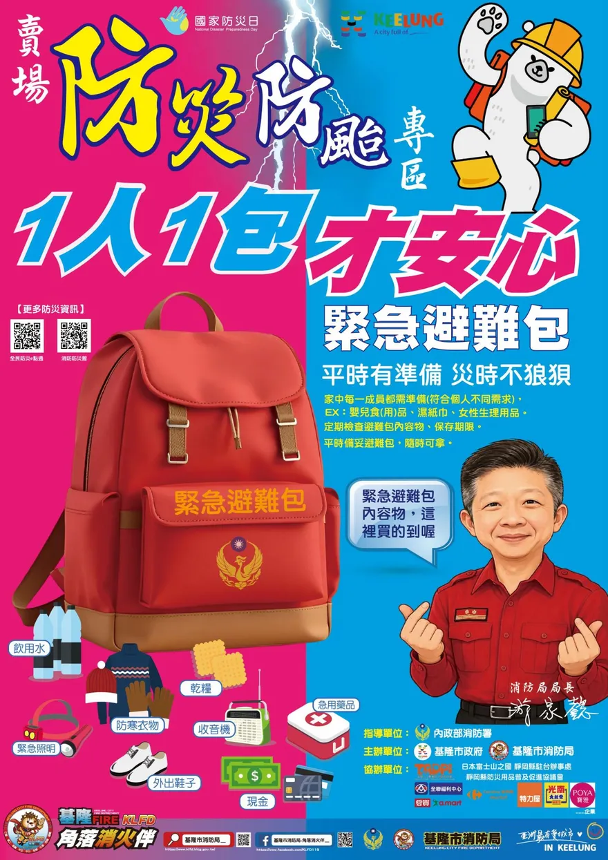 17級強颱巴威逼近！消防局籲備妥緊急避難包