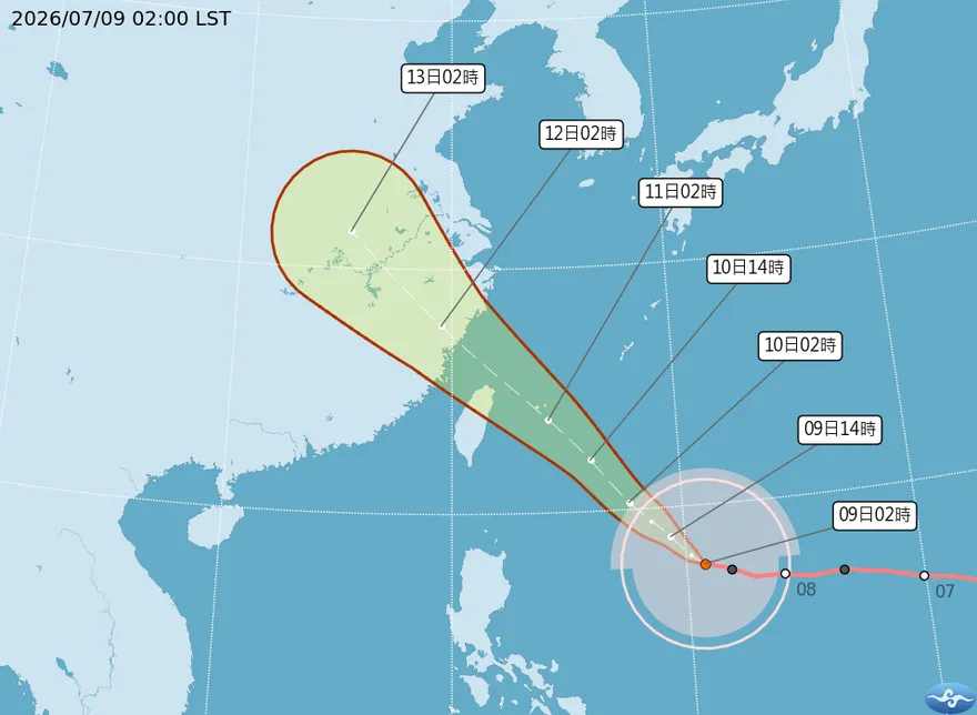 強颱巴威轉向逼近！最快今深夜陸警　明起防致災性豪雨