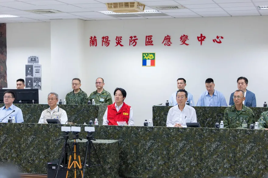 視導蘭指部防颱整備　賴清德：7000多名兵力機具到位