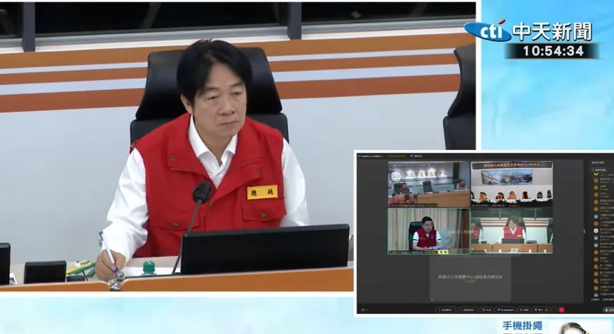 賴清德視導防颱例舉花蓮堰塞湖：若須撤離請中央及縣市政府確實執行