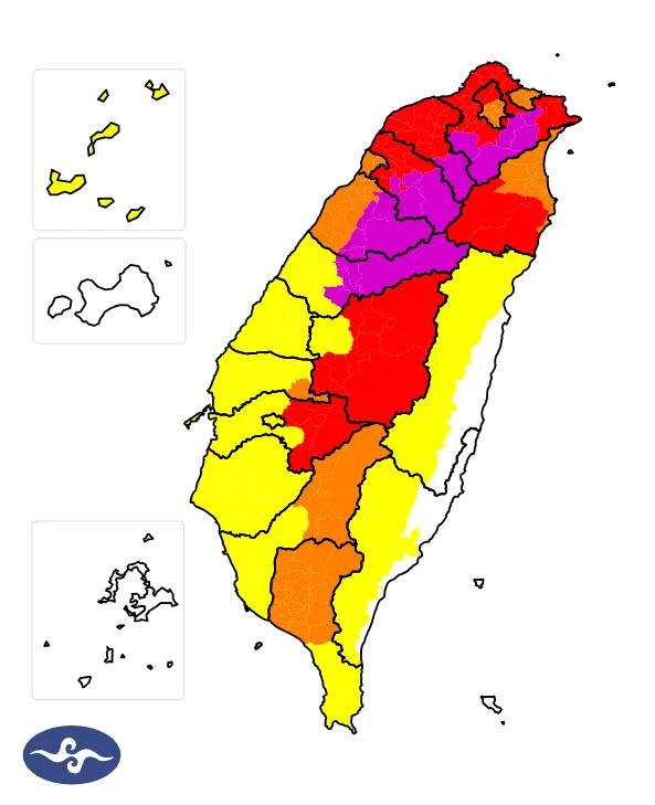 巴威將至！20縣市豪雨炸到發紫　5地山區將現超大豪雨