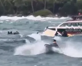 影/越南富國島驚傳「大浪掀翻快艇」！至少15死、21人送醫