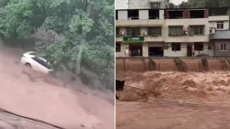 汽車被沖走！雨彈狂炸四川水淹至2樓　緊急轉移近3千人