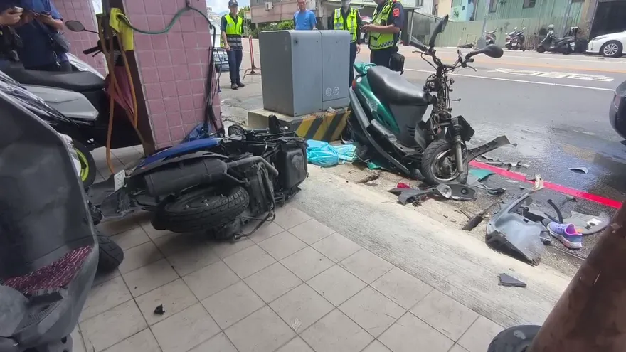 影/安全帽全是血！台中男中午酒駕逆撞1死1重傷　完全沒煞