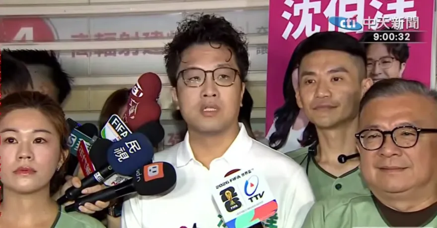 影/沈伯洋詞窮了？一段訪問跳針9次「轉移焦點」批蔣萬安