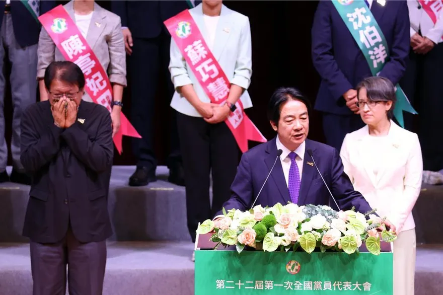 潘孟安咳不停　賴清德致詞時也忍不住！蕭美琴投來關心眼神
