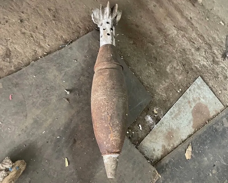雲林虎尾工廠發現未爆彈！軍方已帶回銷毀