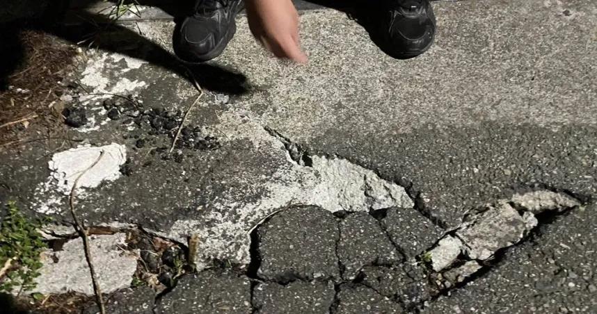 地震災情！馬遠大橋地面3米裂痕　仍可通行、車速需放慢