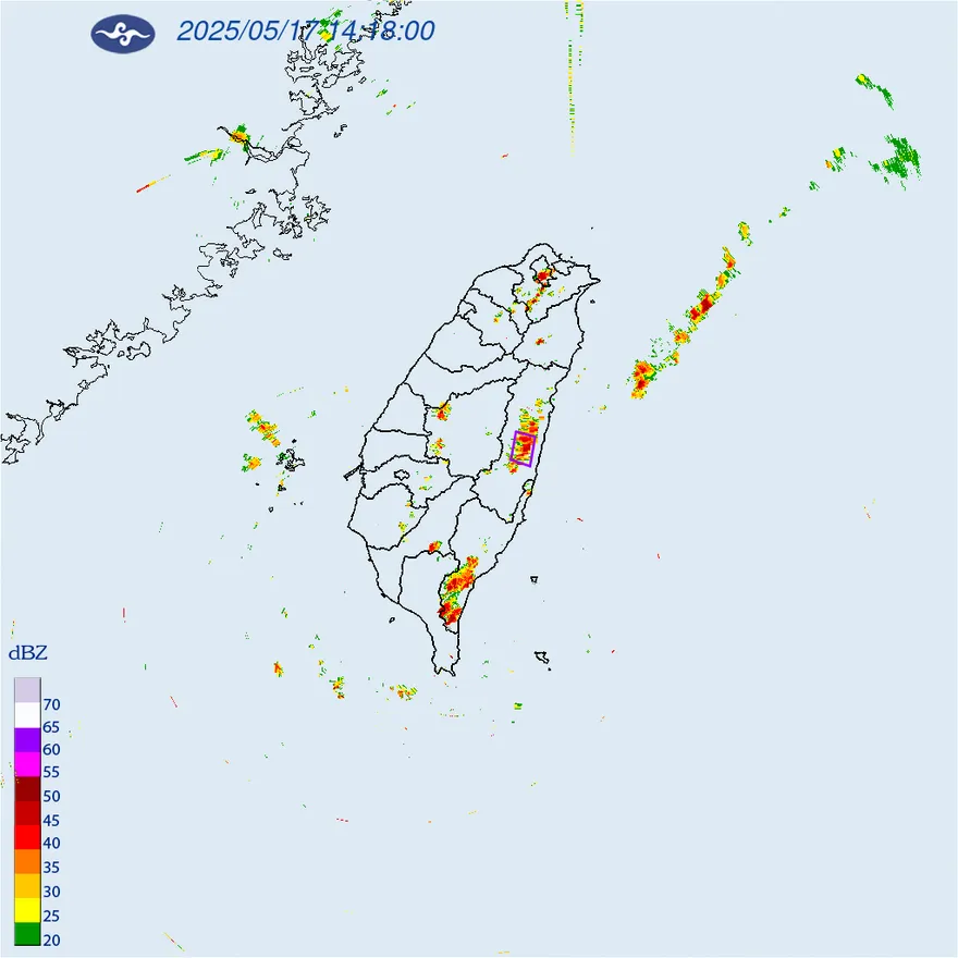 午後大雷雨開炸！花蓮縣慎防強陣風、冰雹