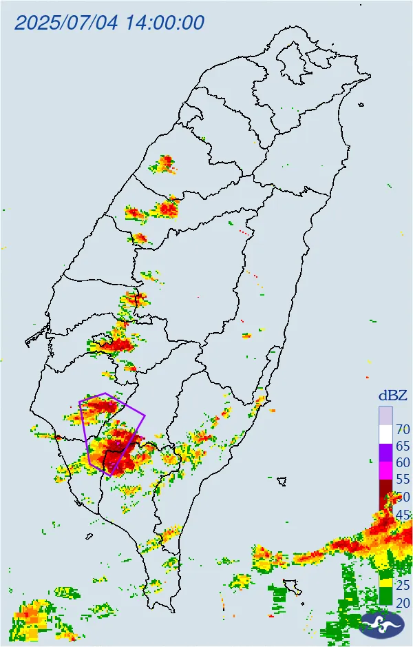雨炸中南部！6縣市雷雨警戒　頭汴坑溪防暴雨