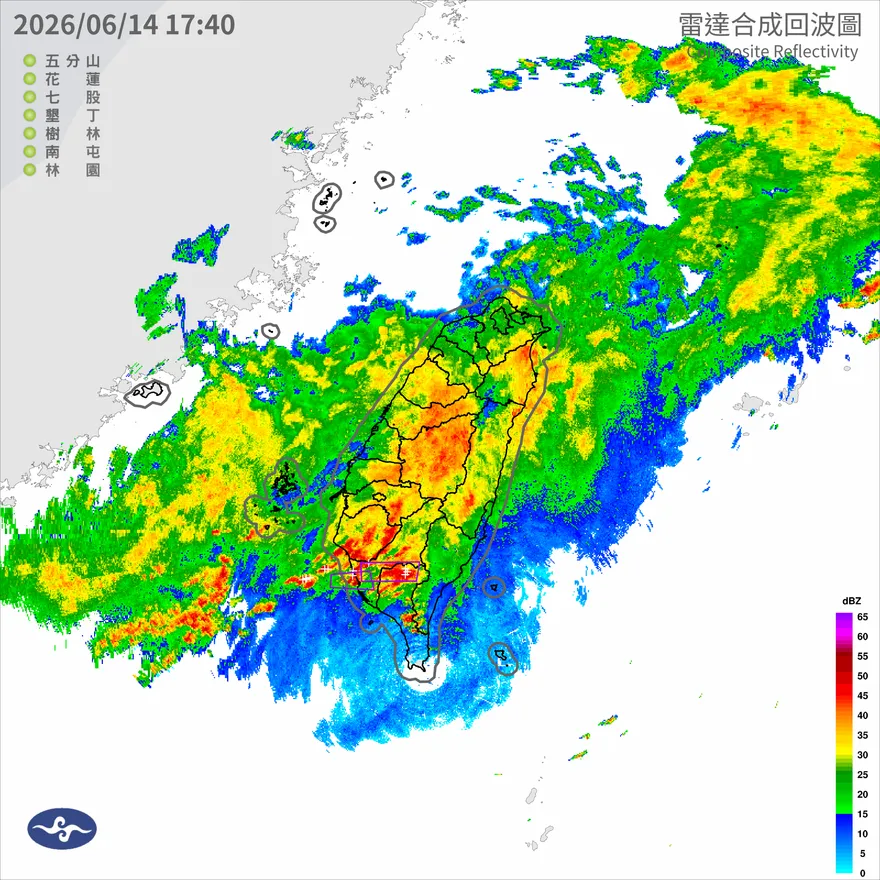 雷雨夜轟北高雄、屏東！未來1小時防強風大雨