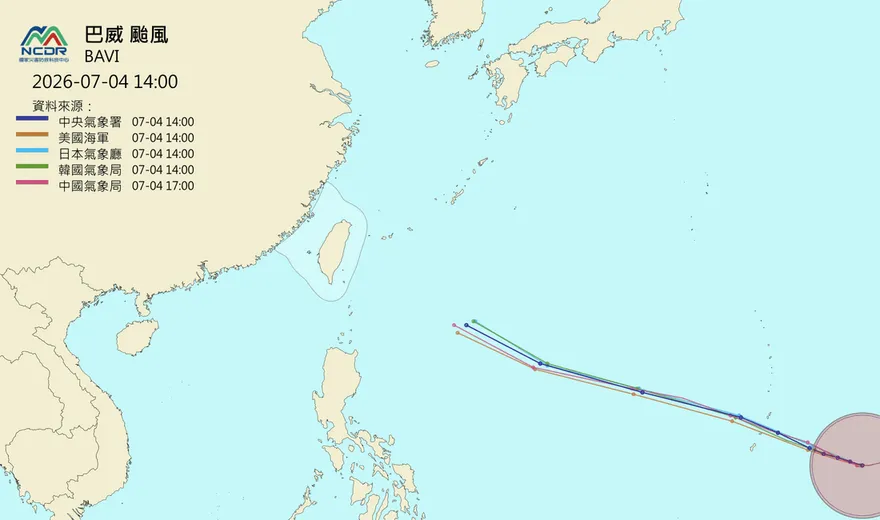 強颱巴威進逼！台中以北9縣市恐風雨最強　登陸機率達3分之1