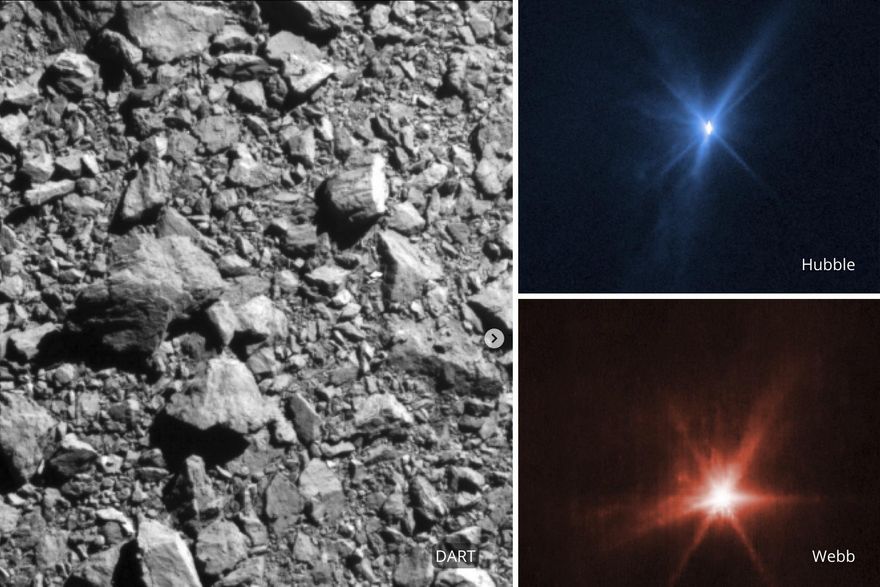 NASA航天器撞擊小行星「出現高亮放射光線」最新照片曝