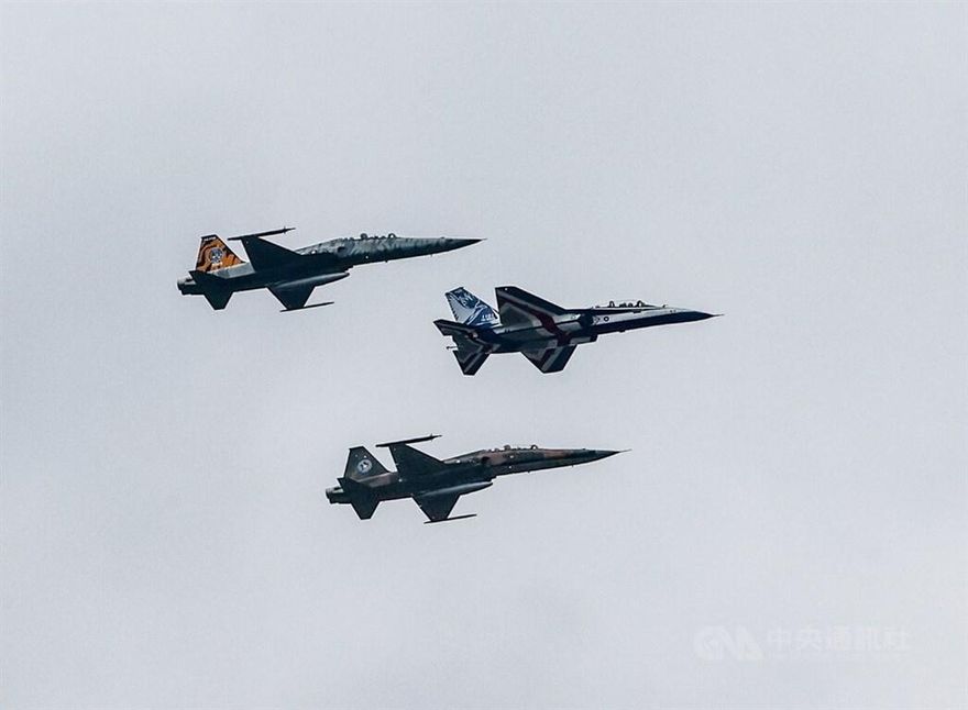 雙十國慶/F-5尾翼重現「假想敵中隊徽」　國慶編隊勇鷹致敬「台版Top Gun」