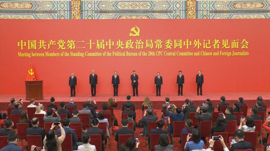 中共20大/習近平率新領導班子亮相　嫡系上海書記李強接國務院總理