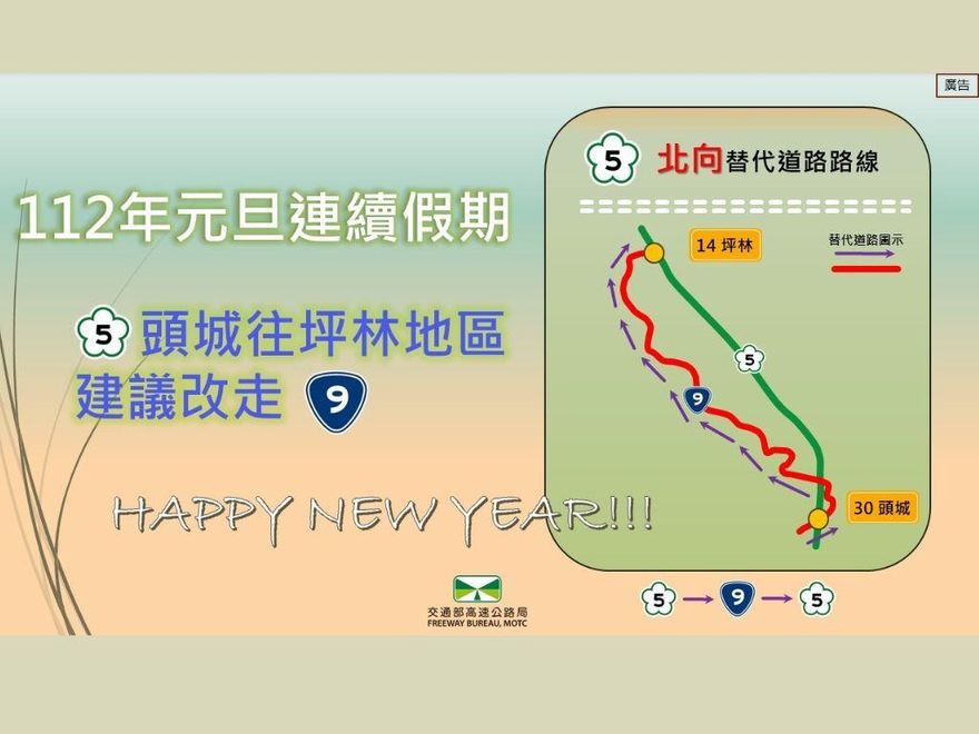 元旦連假「國5塞爆」！行車時間恐增7倍　高公局曝最佳替代路線