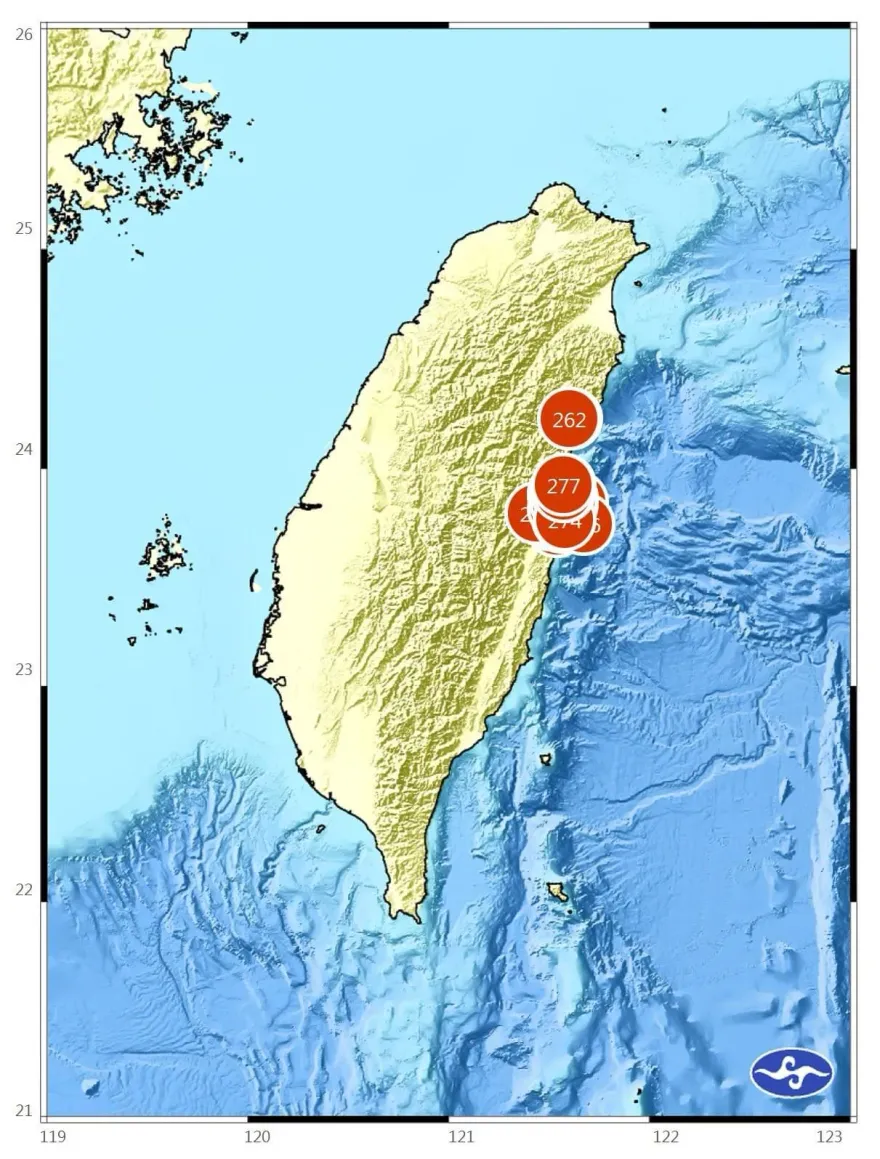快訊/2小時20起餘震！花蓮民眾急避難報平安    氣象粉專點出3大有感時間點
