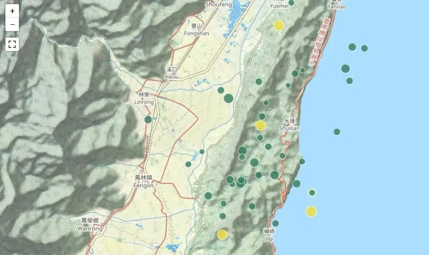 花蓮餘震「從近海移到陸上」！　地質專家：有點異常