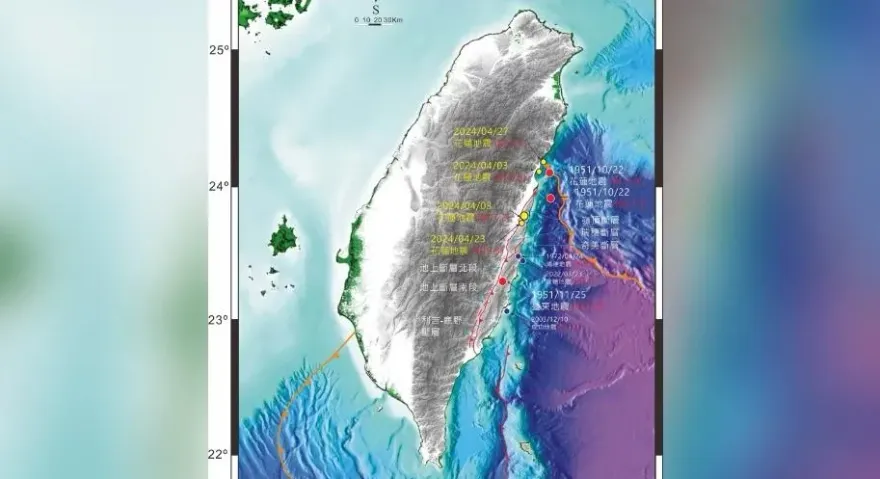震不完！台大學者示警：短期內恐持續地震　曬一圖呼籲「注意3斷層段」