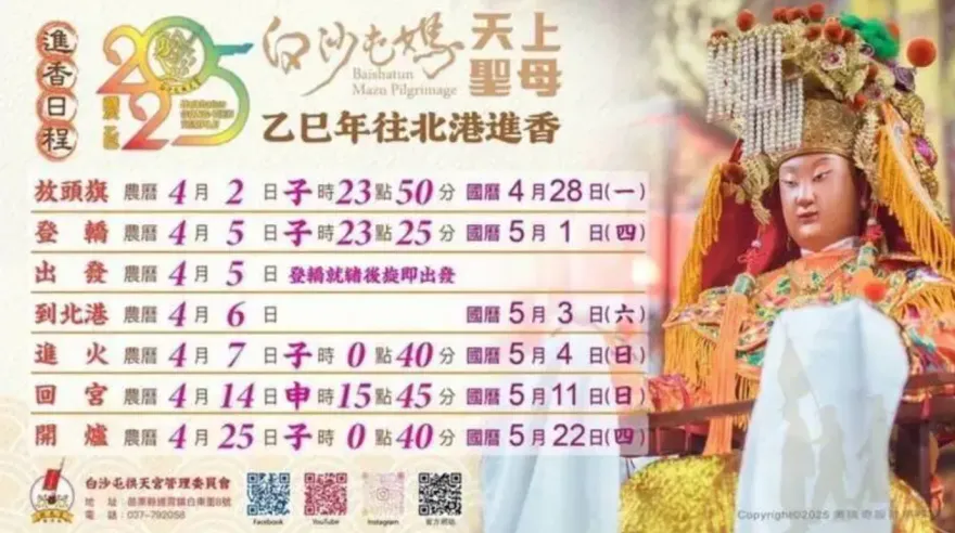 白沙屯「粉紅超跑」進香5/1啟程！23萬名額3/27起開放報名