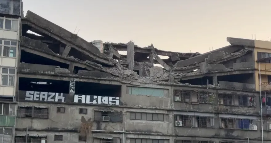 台中清水大樓V型塌陷！屋齡近50年　疑風雨侵蝕風化釀災