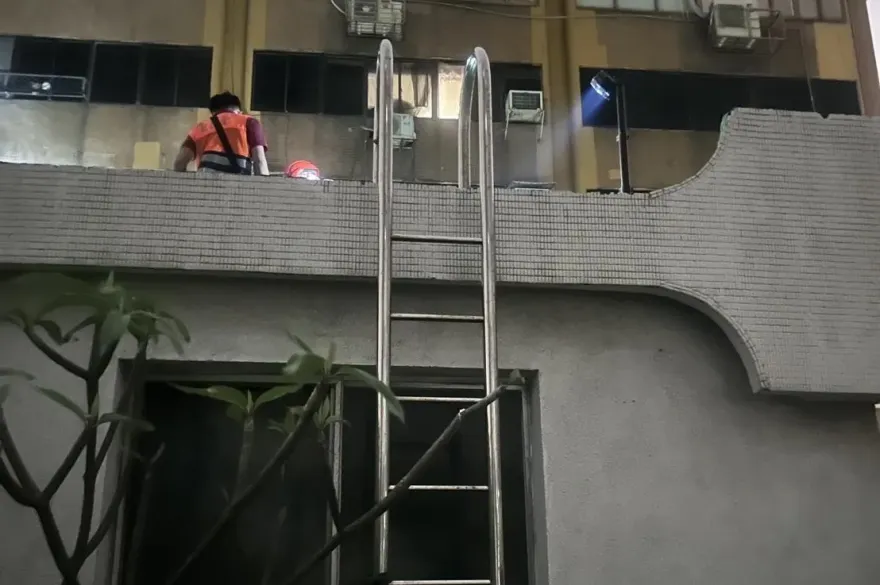 北市大安區公寓水塔驚見男屍　警封鎖現場採證