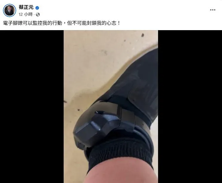 蔡正元秀電子腳鐐　吳宗憲：1小時沒接電話警察就來抓人