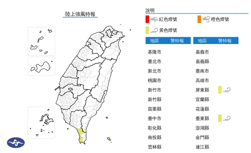 東風偏強！屏東、台東陸上強風特報　恐有8級以上陣風