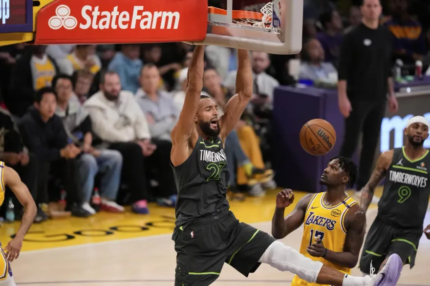 NBA/一柱擎天打爆湖人禁區！戈貝爾創史上首見鬼神紀錄