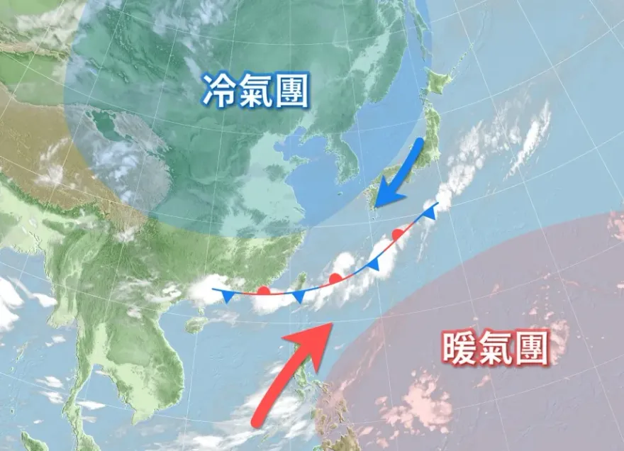 梅雨季來臨！冷暖氣團台灣上空交會　當心局部豪大雨