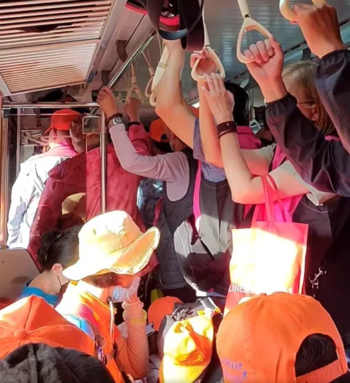 台鐵電車線遭鞭炮彩帶纏繞　大批香燈腳「困車廂80分鐘」