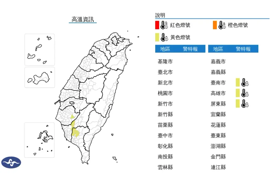熱到融化！　台南、高雄、屏東氣溫飆36度