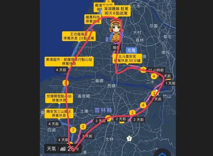 媽祖進香路線「畫出大愛心」！　信眾感動：用愛包圍我們