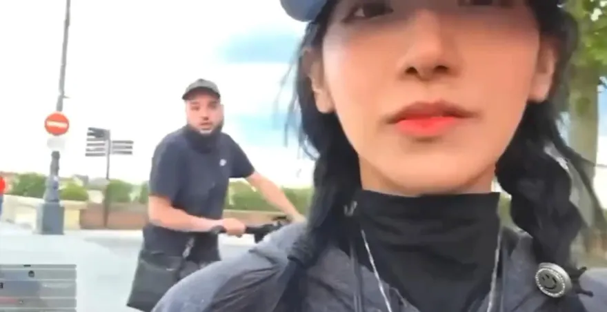 企鵝妹法國直播遇襲！突遭暴力男揮拳 狠嗆婊子畫面全拍下