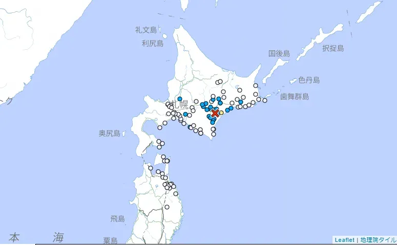 北海道晚間爆規模4.5地震　十勝地區最大震度4級