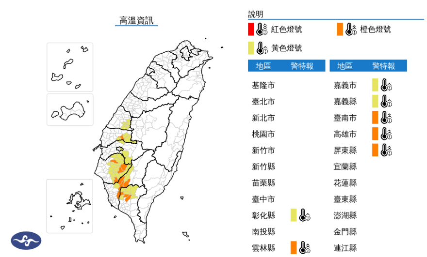 熱爆！7縣市高溫特報　高雄市亮橙燈上看38度