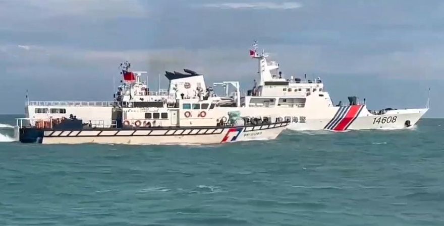 影/大陸4海警船再闖金門海域　海巡艦艇強勢驅離