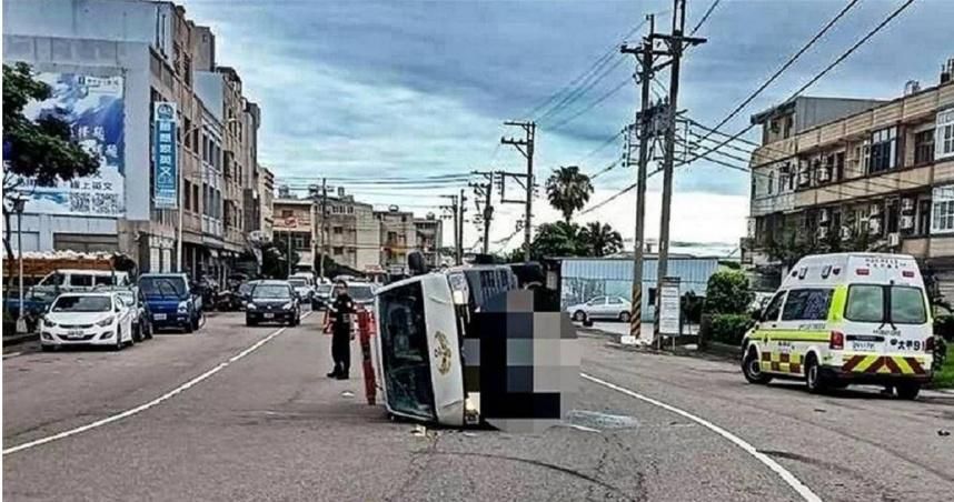 聞妻送醫...台中男心急趕醫院　竟「親手撞翻載她的救護車」