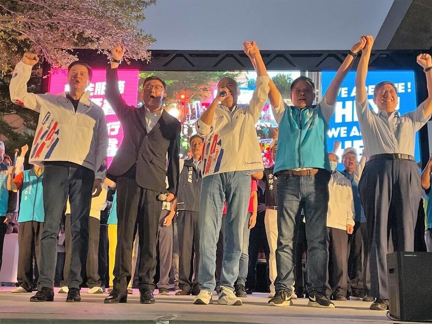 展現藍營團結力！韓國瑜新竹市站台　楊文科、林耕仁到場力挺
