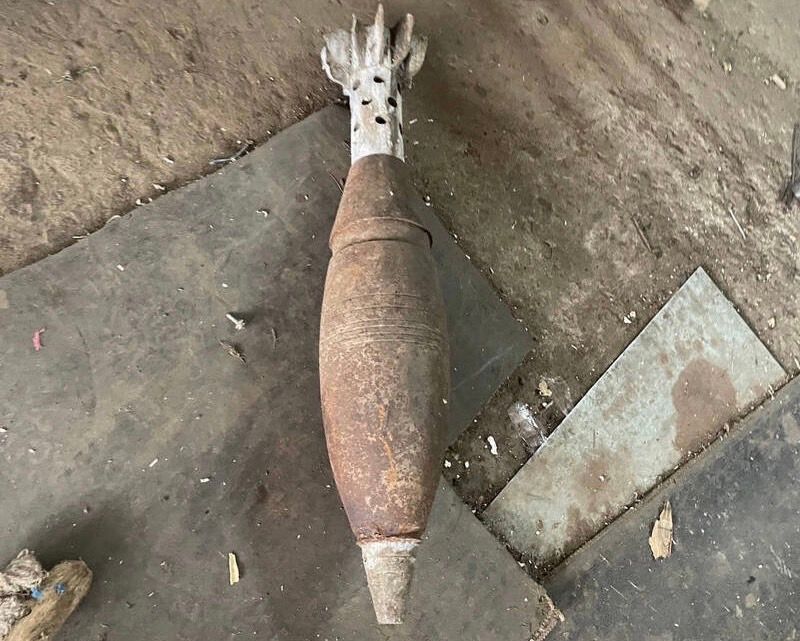 雲林虎尾工廠發現未爆彈！軍方已帶回銷毀