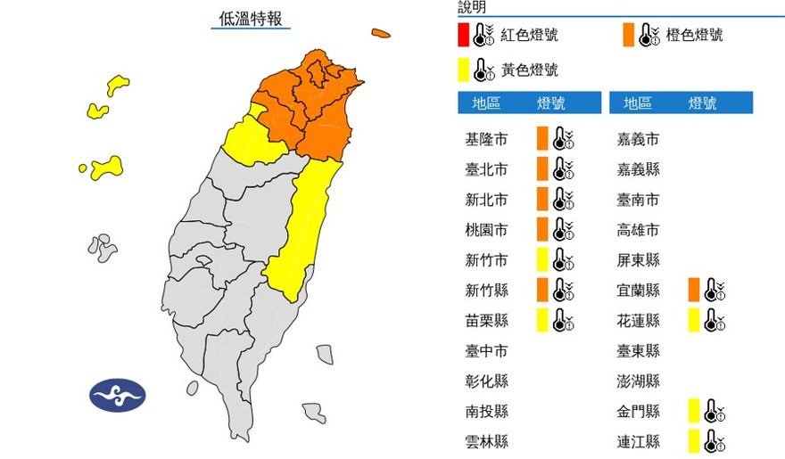 11縣市低溫特報！今晚起至週五受寒流影響　恐跌破10度
