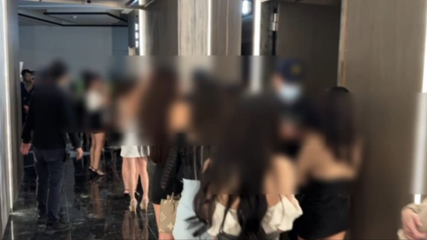 影/台南大臨檢！舞姐「長腿如林」排排站　「火辣空姐」也爭豔…低肩帶露UU