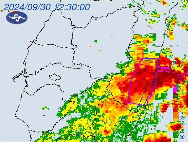 快訊/山陀兒發威！大雷雨轟炸「花蓮、臺東」　慎防雷擊、9級以上強陣風