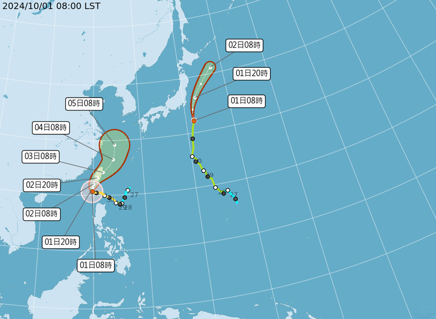 颱風假有希望？氣象署：「19縣市」暴風圈侵襲率飆破90%